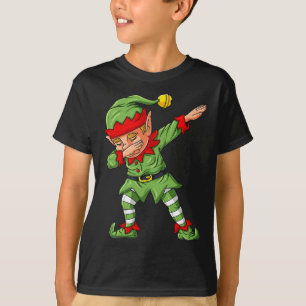 Camiseta Navidades de la familia Dabbing Elf Chicas de niño