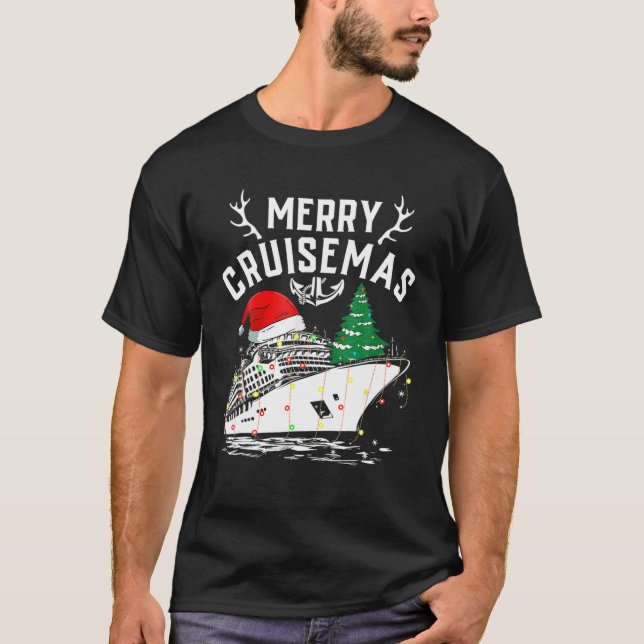 Camiseta Navidades de la familia de cruceros Merry Cruisema (Anverso)
