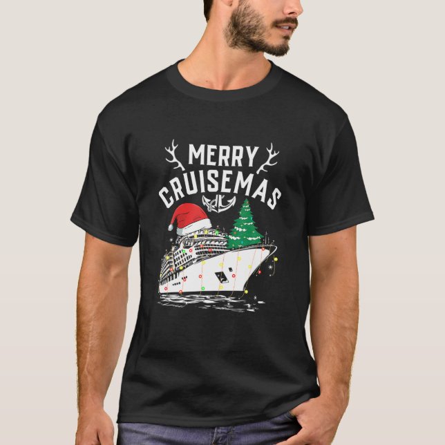 Camiseta Navidades de la familia de cruceros Merry Cruisema (Anverso)