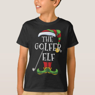 Camiseta Navidades de la familia de golf Golfer Elf Funny P