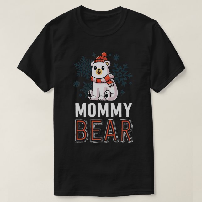 Camiseta Navidades de la familia de ositos mamarios en vaca (Diseño del anverso)