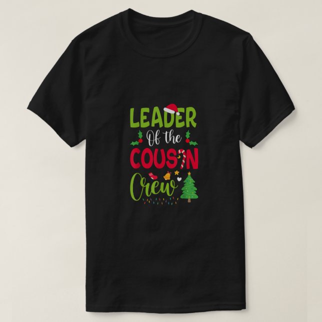 Camiseta Navidades de la familia del líder del equipo de pr (Diseño del anverso)