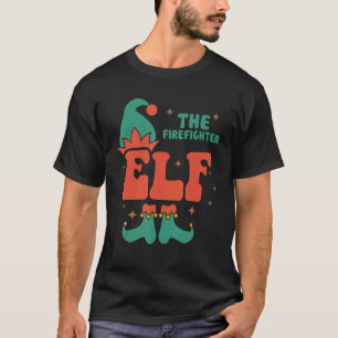 Camiseta Navidades de la familia Elf del bombero que coinci