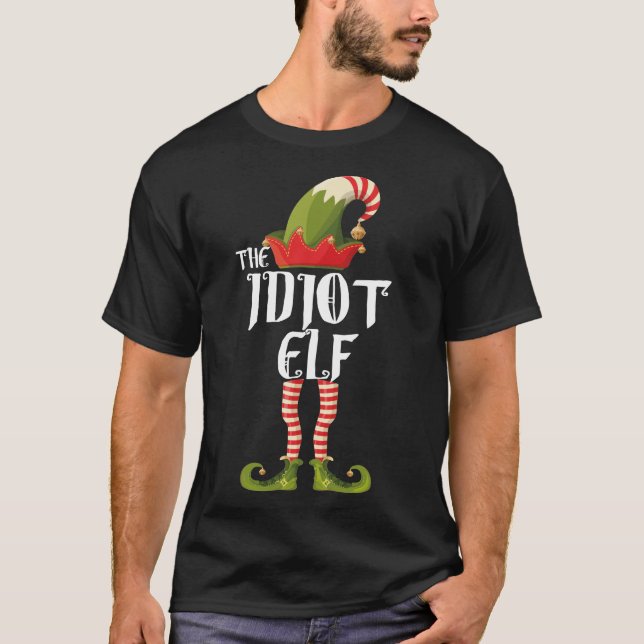 Camiseta navidades de la familia elf idiota (Anverso)