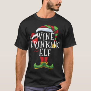 Camiseta Navidades de la familia Elf que beben vino son div