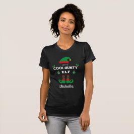 Camiseta navidades de la familia elfo de la tía Guay nombre