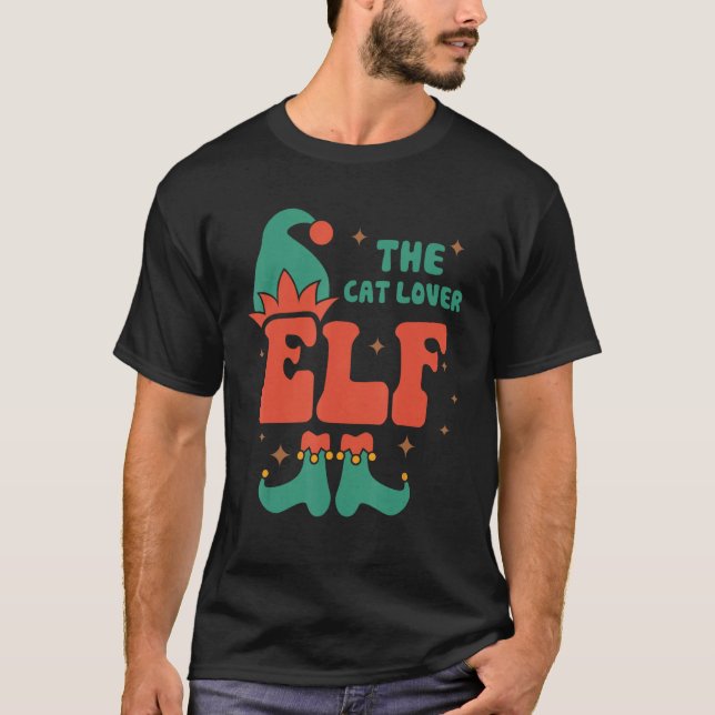 Camiseta Navidades De La Familia Gato Lover Elf Que Coincid (Anverso)