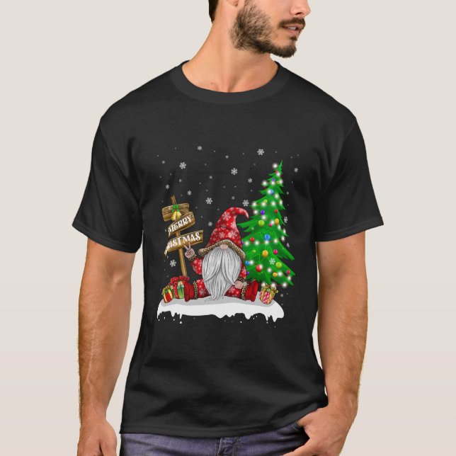 Camiseta Navidades de la familia Gnome de Feliz Navidad (Anverso)