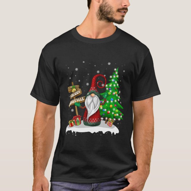 Camiseta Navidades de la familia Gnome de Feliz Navidad (Anverso)
