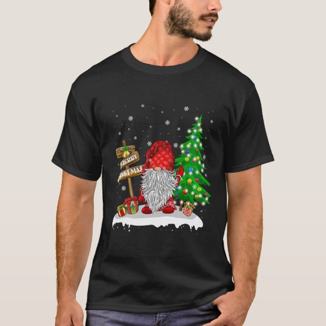 Camiseta Navidades de la familia Gnome de Feliz Navidad (Anverso)