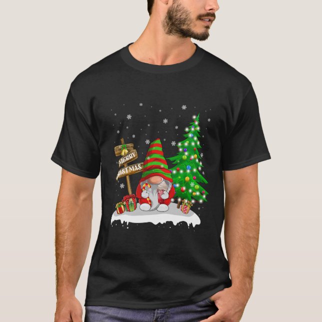 Camiseta Navidades de la familia Gnome de Feliz Navidad (Anverso)