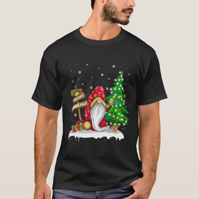 Camiseta Navidades de la familia Gnome de Feliz Navidad (Anverso)