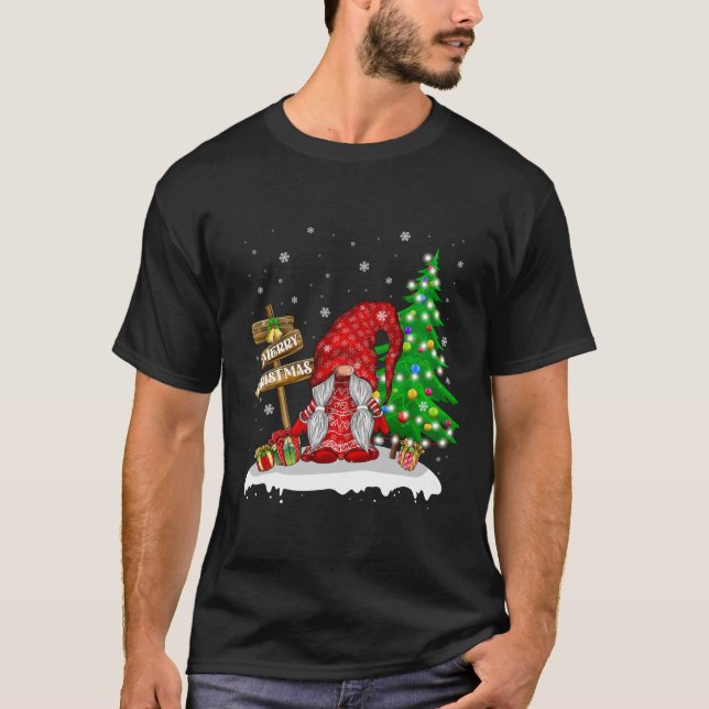 Camiseta Navidades de la familia Gnome de Feliz Navidad (Anverso)