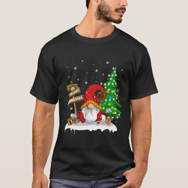 Camiseta Navidades de la familia Gnome de Feliz Navidad (Anverso)
