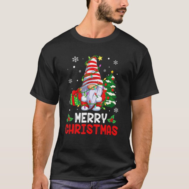 Camiseta Navidades de la familia Gnome Feliz Navidad (Anverso)