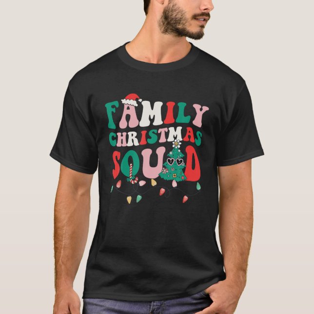 Camiseta Navidades de la familia Groovy Equipo de la brigad (Anverso)