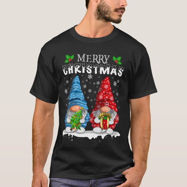 Camiseta Navidades de la familia Merry Christmas Gnomes (Anverso)