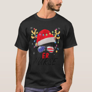 Camiseta NAVIDADES de la familia NURSE Santa Messy Bun