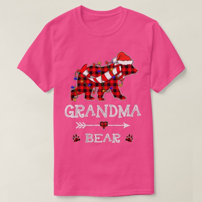 Camiseta Navidades De La Familia Pajama Abuela Del Oso Chr (Diseño del anverso)
