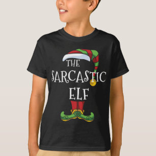 Camiseta Navidades de la familia sarcástica Elf con regalo 