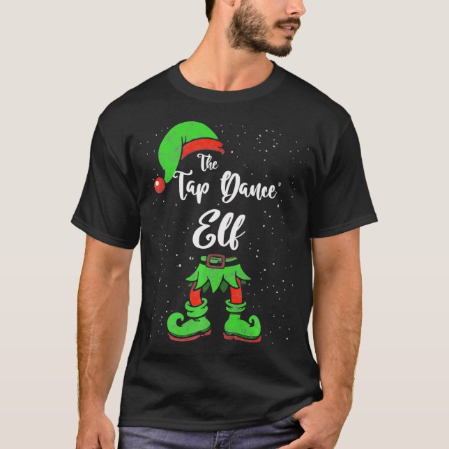 Camiseta Navidades de la familia Tap Dance Elf Mateo Pajama (Anverso)