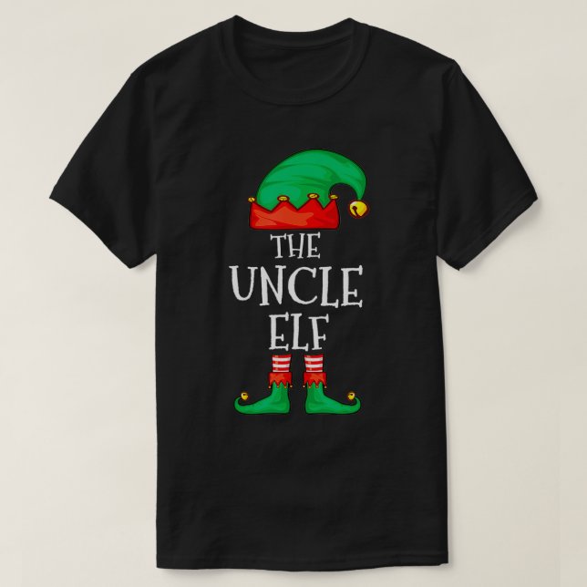 Camiseta Navidades De La Familia Uncle Elf Pajama Sw (Diseño del anverso)