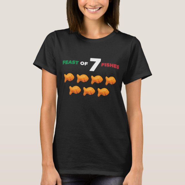 Camiseta Navidades De La Festividad De Siete Peces (Anverso)