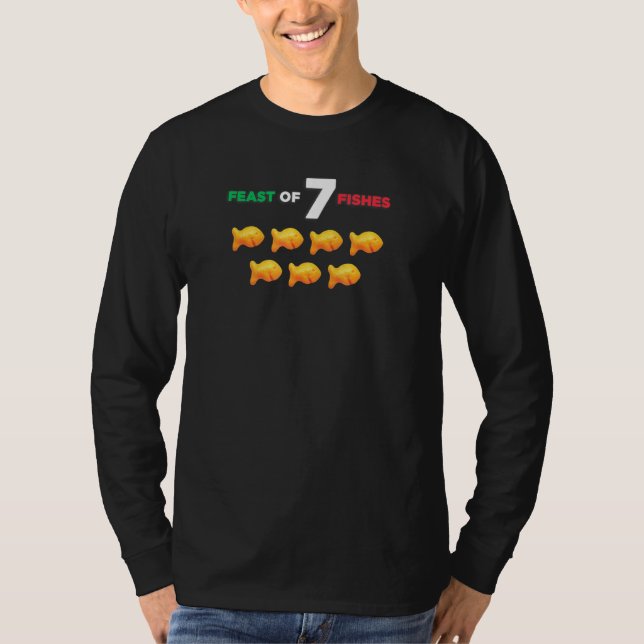 Camiseta Navidades De La Festividad De Siete Peces (Anverso)