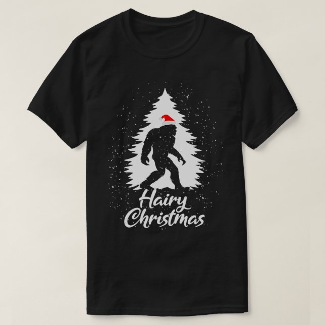 Camiseta Navidades de la Hada Bigfoot Sasquatch Santa Hat P (Diseño del anverso)