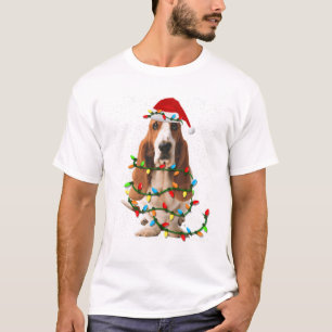 Camiseta Navidades de la hebilla de Basset Funny Amor del p