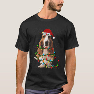 Camiseta Navidades de la hebilla de Basset Funny Amor del p