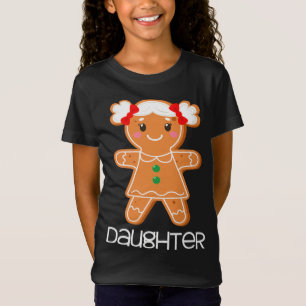 Camiseta Navidades de la hija de Gingerbread coincidiendo c