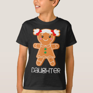 Camiseta Navidades de la hija de Gingerbread coincidiendo c