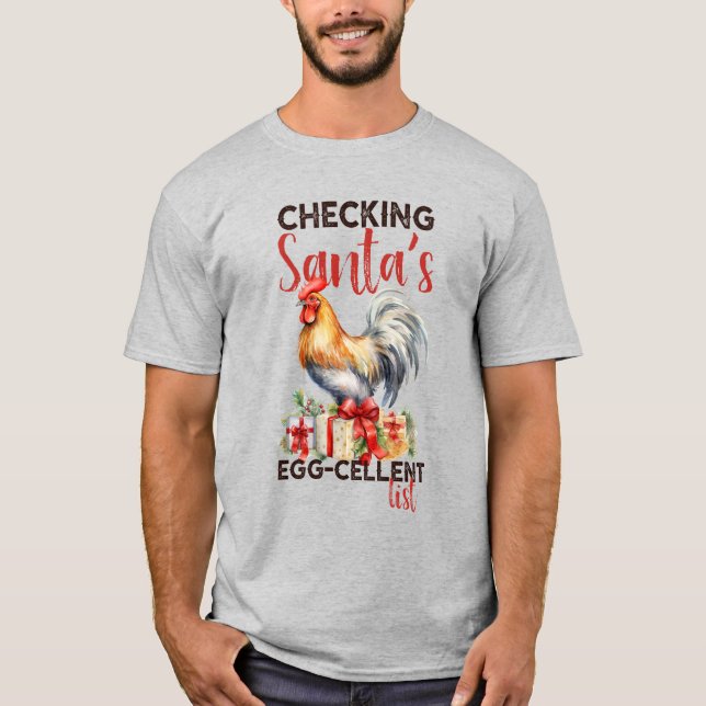 Camiseta Navidades de la lista de Santa Claus en verificaci (Anverso)