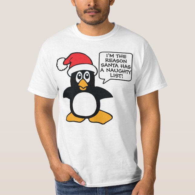 Camiseta Navidades de la lista de Santa Naughn (Anverso)