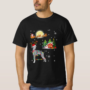 Camiseta Navidades de la luz de los perros de Greyhound Rei