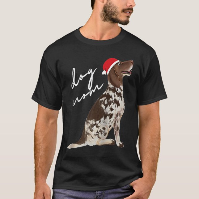Camiseta Navidades de la madre del perro canino en inglés b (Anverso)