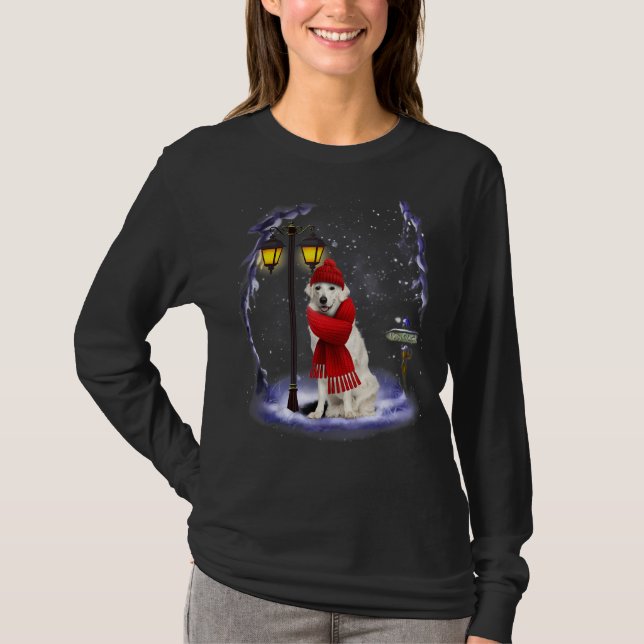 Camiseta Navidades de la nieve de Kuvasz encienden pijama d (Anverso)