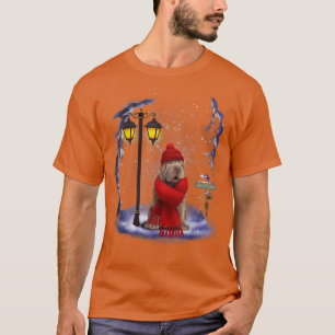 Camiseta Navidades de la nieve de Shar Pei Santa iluminan P