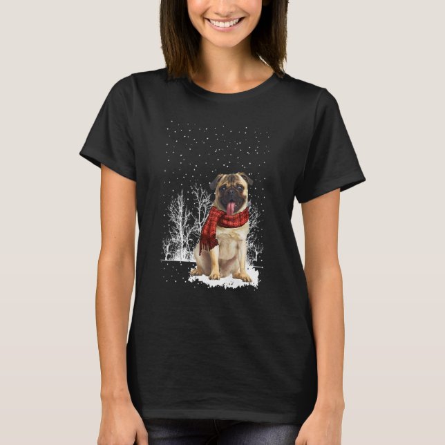 Camiseta Navidades de la Nieve Forestal de los Perros de In (Anverso)