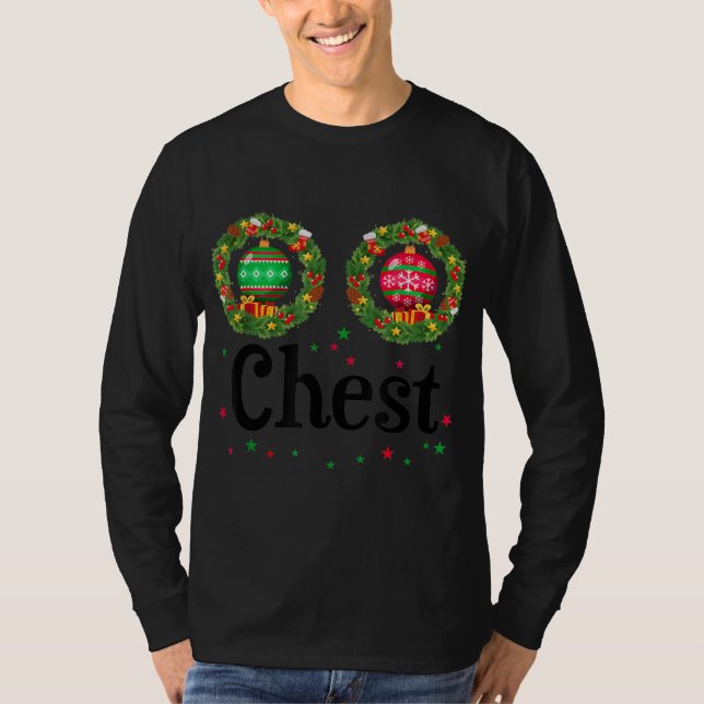 Camiseta Navidades de la pareja de castañas de pecho (Anverso)