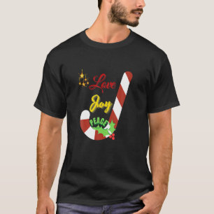 Camiseta Navidades de la paz de la alegría del amor Candy C