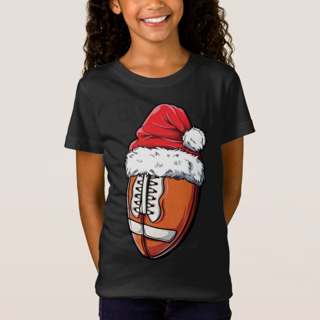 Camiseta Navidades de la pelota de fútbol de Santa Hat dive (Anverso)