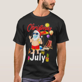Camiseta Navidades de la playa de verano de Santa Mask en H