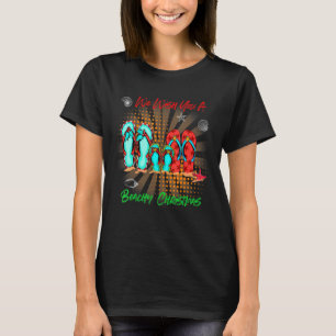 Camiseta Navidades De La Playa Pop En Julio Flip Flops Coin