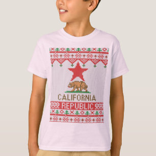Camiseta Navidades de la república de California con un est