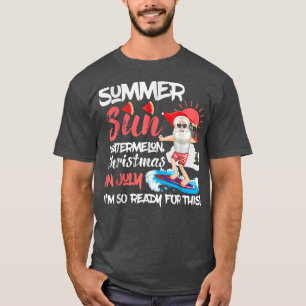 Camiseta Navidades De La sandía Del Sol De Verano En Julio