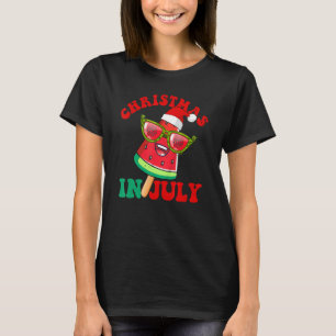 Camiseta Navidades De La sandía Ice Pops En Julio
