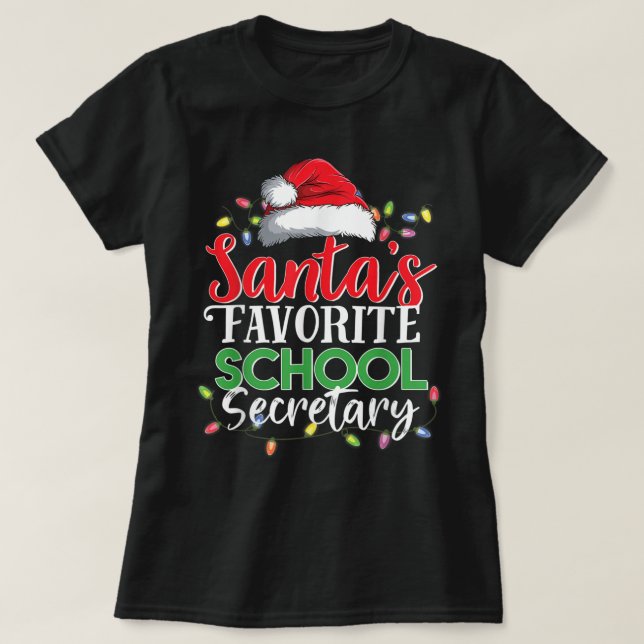 Camiseta Navidades de la secretaria favorita de Santa Claus (Diseño del anverso)