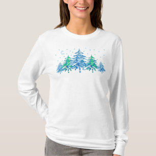 Camiseta Navidades de la selva de invierno de los pinos ver